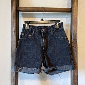 Vintage black levi shorts